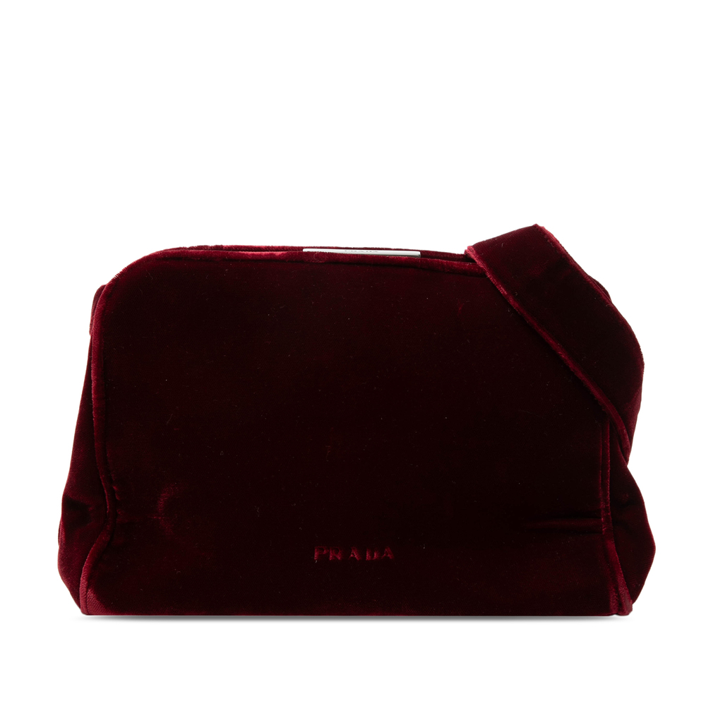 Pre-Loved Prada Velvet Frame Clasp Shoulder Bag - Picture 1 of 6